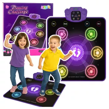 LEAN TOYS Interaktive Tanzmatte für Kinder mit Bluetooth 5.0, 5 Spielmodi & 3 Sprachen