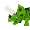 LEAN TOYS Interaktiver Dinosaurier Triceratops Dampf Wasser Sound Grün