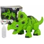 LEAN TOYS Interaktiver Dinosaurier Triceratops Dampf Wasser Sound Grün