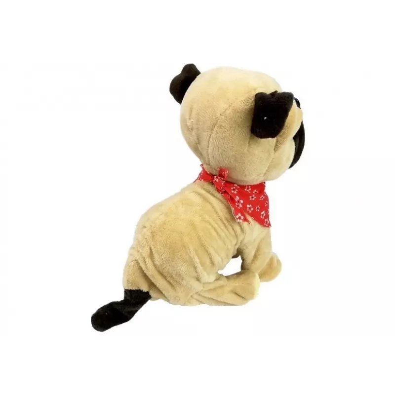 LEAN TOYS Interaktiver Hund an der Leine, bellt, wedelt mit dem Schwanz, Sensoren