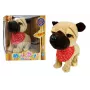 LEAN TOYS Interaktiver Hund an der Leine, bellt, wedelt mit dem Schwanz, Sensoren