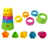 LEAN TOYS Interaktiver Lerntisch mit Kugelbahn und Rutsche Blau