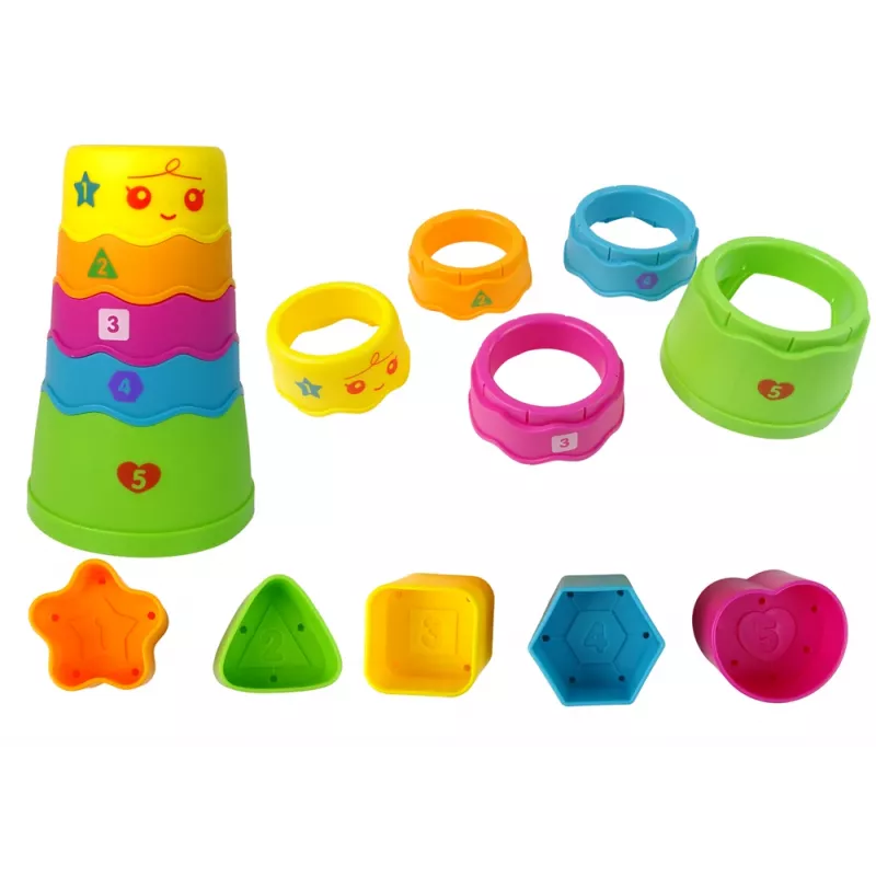 LEAN TOYS Interaktiver Lerntisch mit Kugelbahn und Rutsche Blau