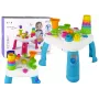 LEAN TOYS Interaktiver Lerntisch mit Kugelbahn und Rutsche Blau