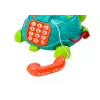 LEAN TOYS Interaktives Lern-Schildkröten-Telefon 6in1 Lichter Geräusche Grün