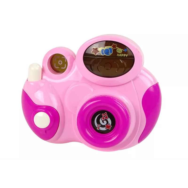LEAN TOYS Interaktive Fotokamera für Babys mit Melodien aus Licht und Klang, Farbe Pink
