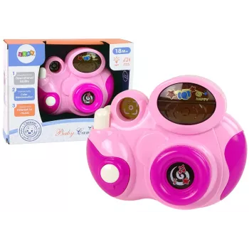 LEAN TOYS Interaktive Fotokamera für Babys mit Melodien aus Licht und Klang, Farbe Pink