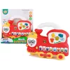 LEAN TOYS Interaktive Piano-Lokomotive Tiergeräusche Fahrzeuggeräusche Melodien Rot