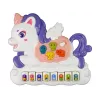 LEAN TOYS Interaktives Piano Einhorn Tiergeräusche Melodien Weiß