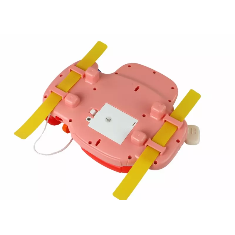 LEAN TOYS Interaktives Rosa Lenkrad Fahrsimulator Multifunktional