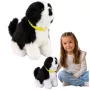 LEAN TOYS Interaktiver Plüschhund mit weichem Fell, Border Collie Rasse