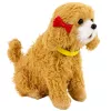 LEAN TOYS Interaktiver Plüschhund mit weichem Fell, Rasse Pudel