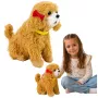 LEAN TOYS Interaktiver Plüschhund mit weichem Fell, Rasse Pudel
