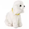 LEAN TOYS Interaktiver Plüschhund mit weichem Fell, Pudel, Kopf streicheln und Funktionen entdecken