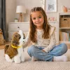 LEAN TOYS Interaktiver Plüschhund mit weichem Fell, Rasse Shih Tzu