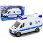 LEAN TOYS Interaktives Polizei-Radioauto mit Licht- und Soundeffekten, öffnende Türen