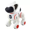 LEAN TOYS Interaktiver Roboterhund mit Fernbedienung, Licht und Sound, Weiß-Orange