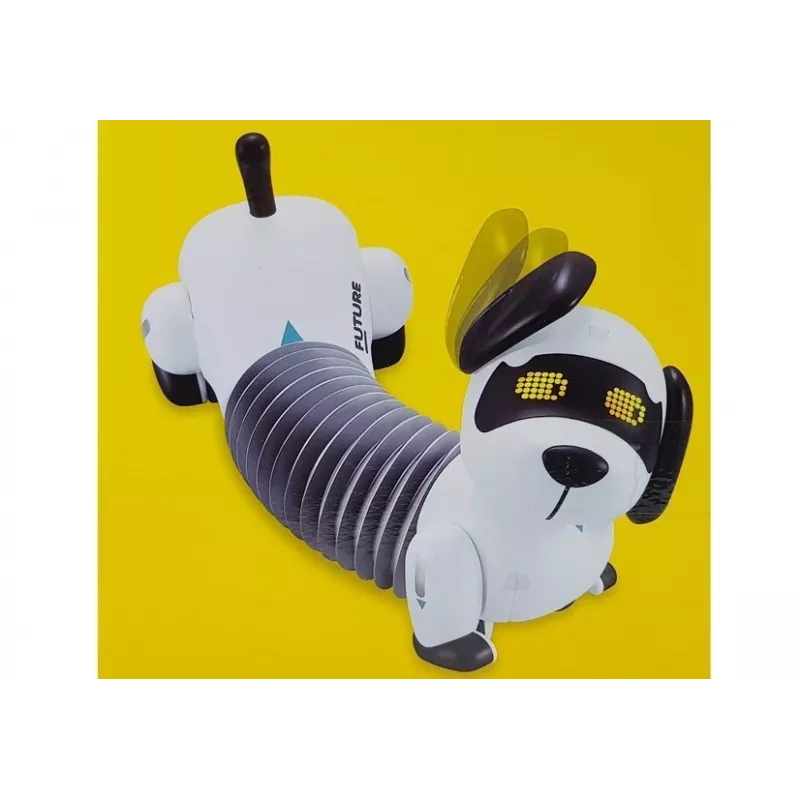 LEAN TOYS Interaktiver Roboterhund, ferngesteuert, Musik, Sound, Fernbedienungsball