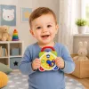 LEAN TOYS Interaktive sensorische Wecker für Kleinkinder mit Licht und Sound - Fuchs-Design, USB-C wiederaufladbar