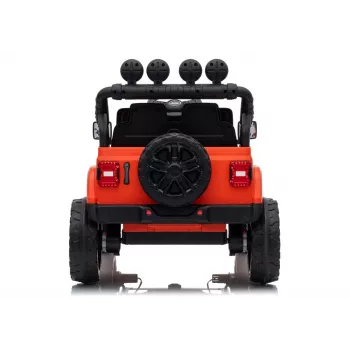 LEAN TOYS Jeep Rubicon DK-JWR558 24V Orange Batteriebetriebenes Kinderfahrzeug mit elternferngesteuerter Fernbedienung