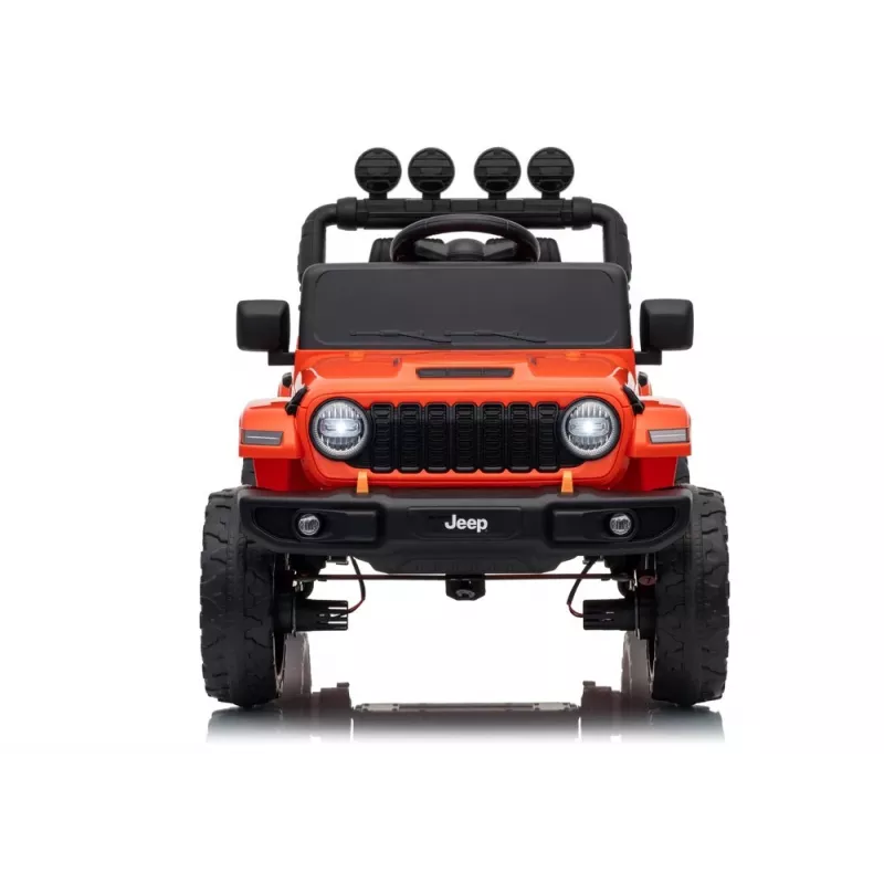 LEAN TOYS Jeep Rubicon DK-JWR558 24V Orange Batteriebetriebenes Kinderfahrzeug mit elternferngesteuerter Fernbedienung