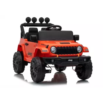 LEAN TOYS Jeep Rubicon DK-JWR558 24V Orange Batteriebetriebenes Kinderfahrzeug mit elternferngesteuerter Fernbedienung