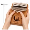 LEAN TOYS Kalimba 17 Tasten Holz Musikinstrument mit Zubehörtasche