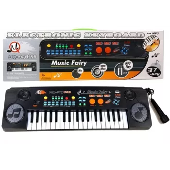 LEAN TOYS Keyboard mit Mikrofon Multifunktionales Lernspielzeug