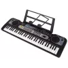 LEAN TOYS Keyboard mit Mikrofon Musikinstrument für Kinder Schwarz