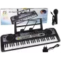 LEAN TOYS Keyboard mit Mikrofon Musikinstrument für Kinder Schwarz