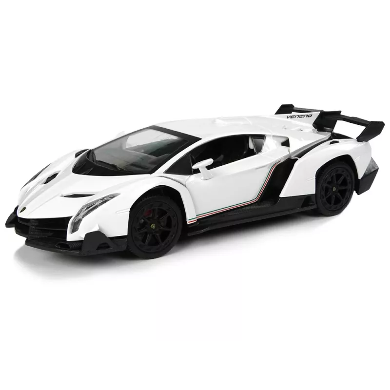 LEAN TOYS Lamborghini Veneno 1:24 ferngesteuertes Auto, Weiß mit 2.4GHz und Lichtern