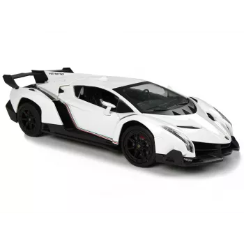 LEAN TOYS Lamborghini Veneno 1:24 ferngesteuertes Auto, Weiß mit 2.4GHz und Lichtern