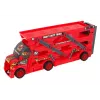 LEAN TOYS Großer 3-stöckiger LKW-Anhänger Schwerlast-LKW mit ausziehbarer Auto-Abschussrampe