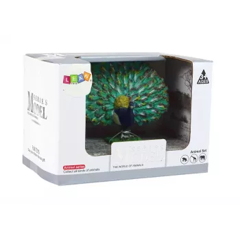 LEAN TOYS Große Sammlerfigur des Königspfaus