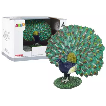 LEAN TOYS Große Sammlerfigur des Königspfaus