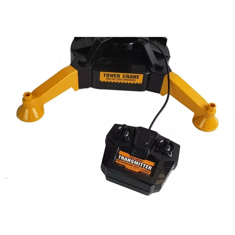 LEAN TOYS Großer Baukran mit verstellbarem, ferngesteuertem Haken, 182 cm