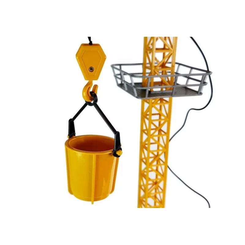 LEAN TOYS Großer Baukran mit verstellbarem, ferngesteuertem Haken, 182 cm