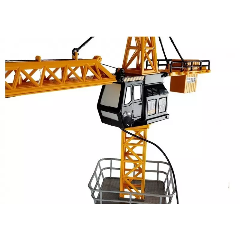LEAN TOYS Großer Baukran mit verstellbarem, ferngesteuertem Haken, 182 cm