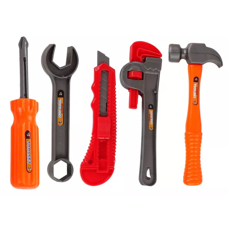 LEAN TOYS Großer DIY-Werkzeugkasten + Akku-Bohrmaschine Handwerker-Set