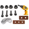 LEAN TOYS Großer DIY-Werkzeugkasten + Akku-Bohrmaschine Handwerker-Set