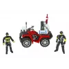 LEAN TOYS Großes Feuerwehr-Set mit Feuerwehrauto, Figuren und Quad-Helm für Kinder
