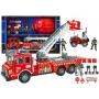 LEAN TOYS Großes Feuerwehr-Set mit Feuerwehrauto, Figuren und Quad-Helm für Kinder