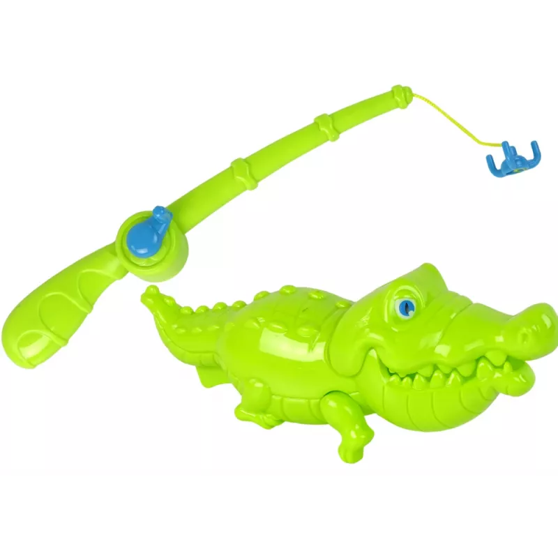 LEAN TOYS Großes Angelspiel mit Angelrute Let's Go Fishing! 11 Elemente