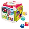 LEAN TOYS Großer multifunktionaler Lernwürfel mit Klavier, Sortierer und Trommel – Interaktives 6-seitiges Aktivitätsspielzeug mit Lichtern, Geräuschen, Perlenlabyrinth und Formensortierer