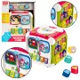 LEAN TOYS Großer multifunktionaler Lernwürfel mit Klavier, Sortierer und Trommel – Interaktives 6-seitiges Aktivitätsspielzeug mit Lichtern, Geräuschen, Perlenlabyrinth und Formensortierer