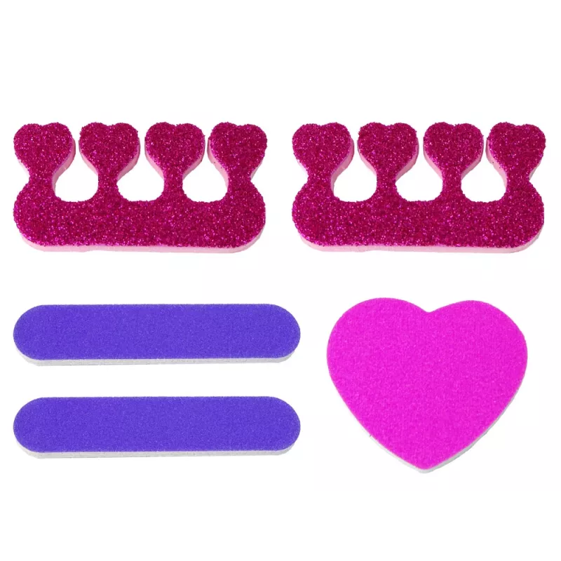 LEAN TOYS Großes Nagellack-Set Nagellacke Aufkleber Zehenspreizer