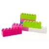 LEAN TOYS Große längliche Bausteine im Beutel mit farbigen Aufklebern – 20 Teile