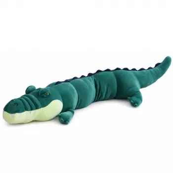 LEAN TOYS Großer Plüschkrokodil Maskottchen Kuscheltier Realistisch Grün 150 cm