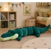 LEAN TOYS Großer Plüschkrokodil Maskottchen Kuscheltier Realistisch Grün 150 cm