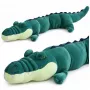 LEAN TOYS Großer Plüschkrokodil Maskottchen Kuscheltier Realistisch Grün 150 cm